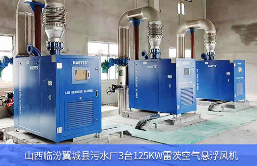 使用3臺125KW雷茨空氣懸浮風機節能改造